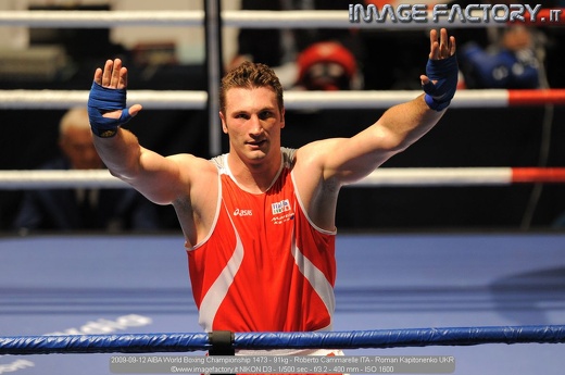 2009-09-12 AIBA World Boxing Championship 1473 - 91kg - Roberto Cammarelle ITA - Roman Kapitonenko UKR